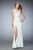 La Femme - 22152 Embellished Jersey Sheath Dress in White and Neutral