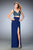 La Femme - 22154 Two-Piece Bejeweled Evening Gown In Blue