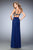 La Femme - 22154 Two-Piece Bejeweled Evening Gown In Blue