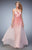 La Femme - 22156 Strapless Sweetheart Ombre Gown In Pink