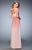 La Femme Strapless Sweetheart Ombre A-Line 22156 In Pink