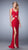 La Femme - 22172 Crisscrossed Cutout Sleeveless Jersey Gown in Red