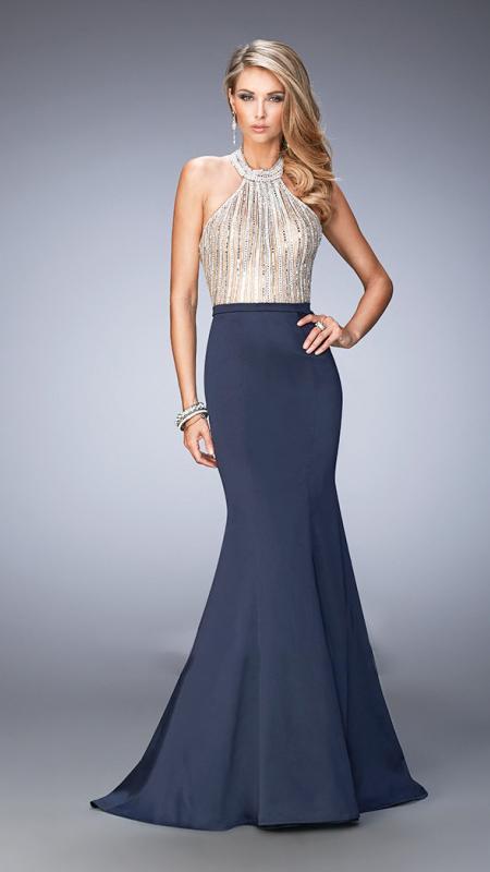 La Femme - Prom Dress 22177, Navy