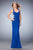 La Femme - 22181 Sleeveless Sweetheart Evening Gown In Blue
