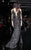 MNM Couture - 2219 Lace Deep V-neck Sheath Dress In Black and Neutral