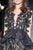 MNM Couture - 2219 Lace Deep V-neck Sheath Dress In Black and Neutral