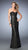 La Femme - 22203 Shimmering Strapless Spiral Evening Gown in Black and Gold