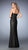La Femme - 22203 Shimmering Strapless Spiral Evening Gown in Black and Gold
