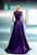 Beside Couture by Gemy - CH 1659 Bateau Neck A-line Gown With Train In Purple