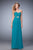 La Femme - 22230 Ornate Crisscross Cutout Gown in Green
