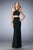 La Femme - 22236 Two-Piece Strappy Delight Jersey Gown In Black