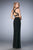 La Femme - 22236 Two-Piece Strappy Delight Jersey Gown In Black