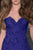 MNM Couture - 2223 Strapless Sweetheart tonal Applique Evening Gown In Blue