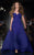 MNM Couture - 2223 Strapless Sweetheart tonal Applique Evening Gown In Blue