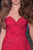 MNM Couture - 2223 Strapless Sweetheart tonal Applique Evening Gown In Red and Pink