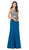 Dancing Queen - 2224 Mock Two-Piece Gilded Prom Gown