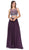 Dancing Queen - 2225 Jeweled Two Piece Illusion Neck A-line Prom Dress In Purple