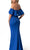 Harper And Lemon - 22257 Elegant Off-Shoulder Jersey Trumpet Dress