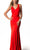 Harper And Lemon - 22256 Crisscross-Strapped Long Jersey Gown