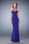 La Femme - 22265 Ruched Halter Sheath Dress In Purple