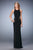 La Femme - 22274 Geometric Jewel Sheath Dress in Black