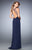 La Femme - 22296 Lovely Sheer Beaded Evening Gown In Gray