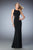 La Femme - 22299 Ornate Illusion Panel Gown In Black