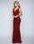 Nina Canacci - 2229 Sleeveless V Neckline Allover Lace Sheath Dress In Red