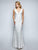Nina Canacci - 2229 Sleeveless V Neckline  Allover Lace Sheath Dress In White