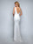 Nina Canacci - 2229 Sleeveless V Neckline  Allover Lace Sheath Dress In White