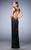 La Femme - 22305 Sweetheart Neck Sparkling Evening Gown In Black