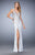 La Femme - 22305 Sweetheart Neck Sparkling Evening Gown In White