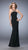La Femme - Halter Jersey Fitted Evening Gown 22307 in Black