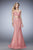 La Femme - 22311 Two piece Sweetheart Trumpet Dress In Pink and Neutral