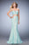 La Femme - 22311 Two piece Sweetheart Trumpet Dress In Green and Neutral