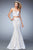 La Femme - 22311 Two piece Sweetheart Trumpet Dress In White and Neutral