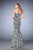 La Femme - 22313 Strapless Embroidered Lace Gown In Black and White