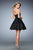 La Femme - 22330 Shiny Sweetheart Lace Cocktail Dress In Black
