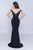 Nina Canacci - 2233 Lace Off-Shoulder Trumpet Dress With Train