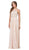 DANCING QUEEN - 2234 SLEEVELESS ILLUSION JEWEL LACE ORNATE PROM GOWN In Nude