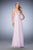 La Femme - 22363 Beaded Detailed Empire Gown In Pink