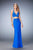 La Femme - 22368 Two Piece Deep V-neck Sheath Dress In Blue