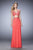La Femme - 22368 Two Piece Deep V-neck Sheath Dress In Pink