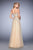 La Femme - 22379 Sequined Two Piece A-line Dress In Gold