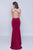 Nina Canacci - 2237 Bejeweled V-neck Trumpet Dress In Red