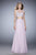 La Femme - 22387 Two Piece Illusion Jewel A-line Dress In Pink