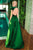 23990 Velvet V-neck Satin A-line Dress