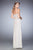 La Femme - 22392 Strapless Sweetheart Sheath Dress In White and Pink