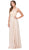 Dancing Queen - 2240 Bejeweled Lace Illusion A-Line Prom Gown In Nude