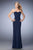 La Femme - 22401 Strapless Jersey Fitted Gown In Blue